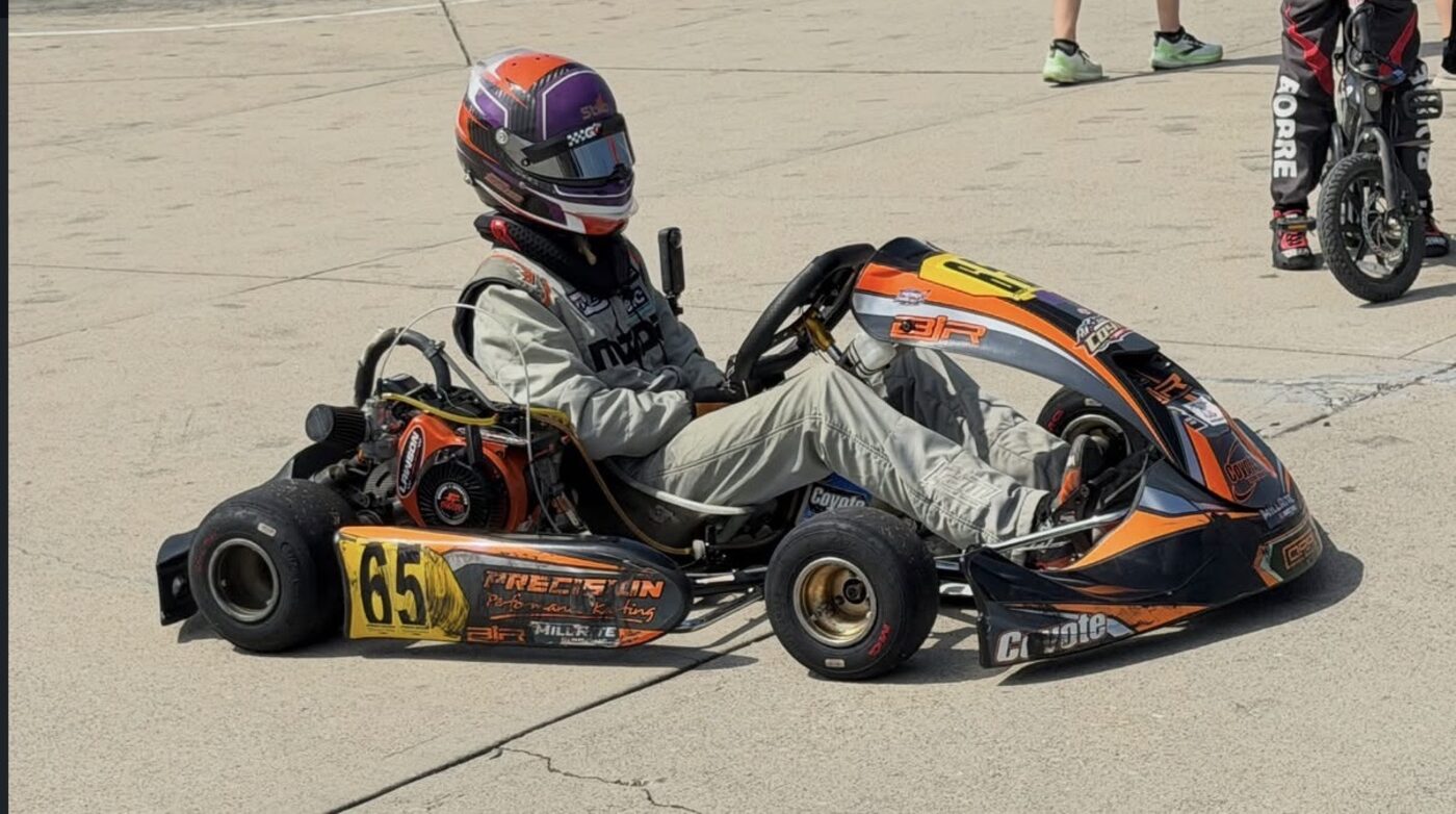 Aryton Grim in his kart
